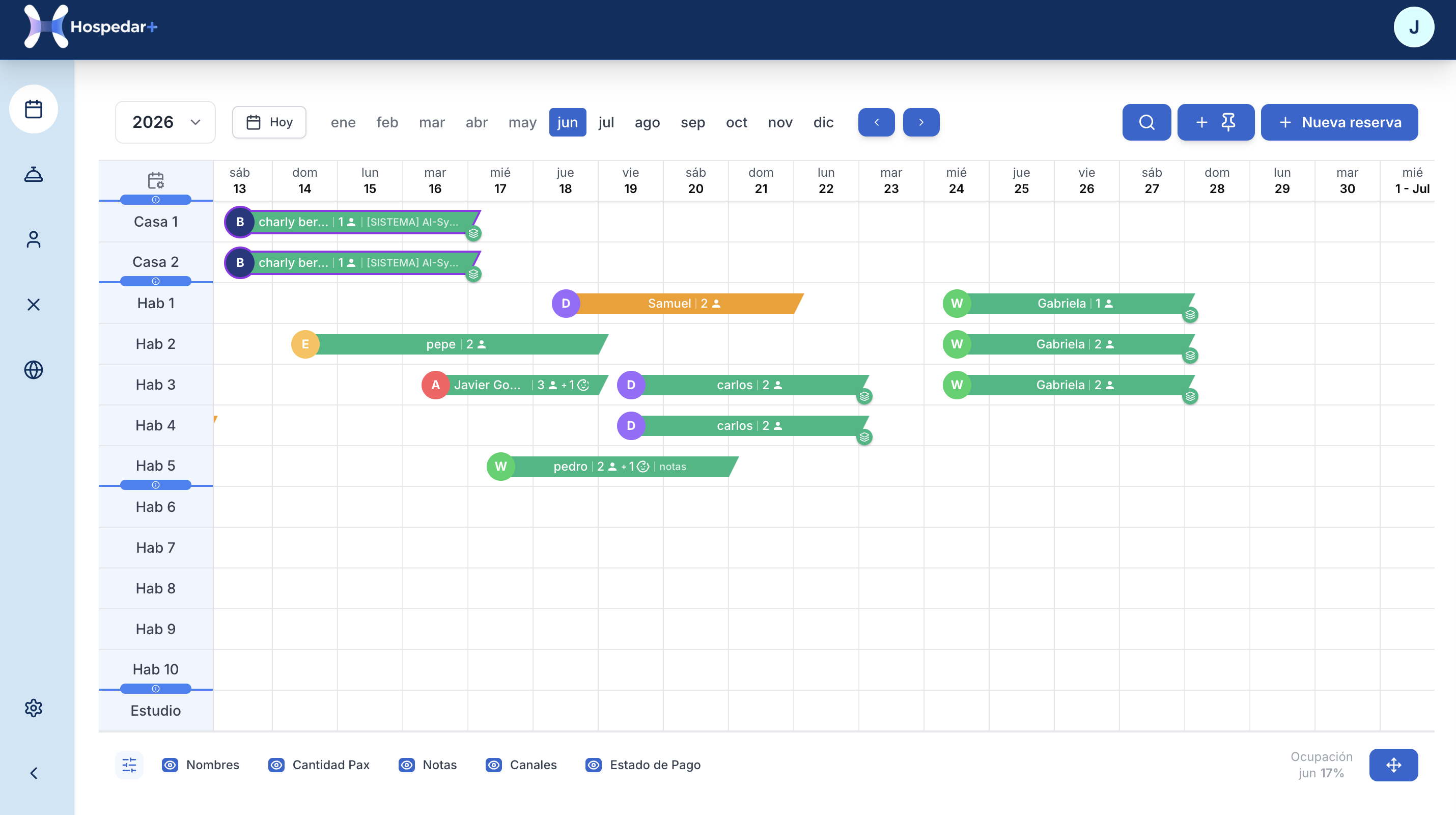 Hospedar+ Desktop Dashboard